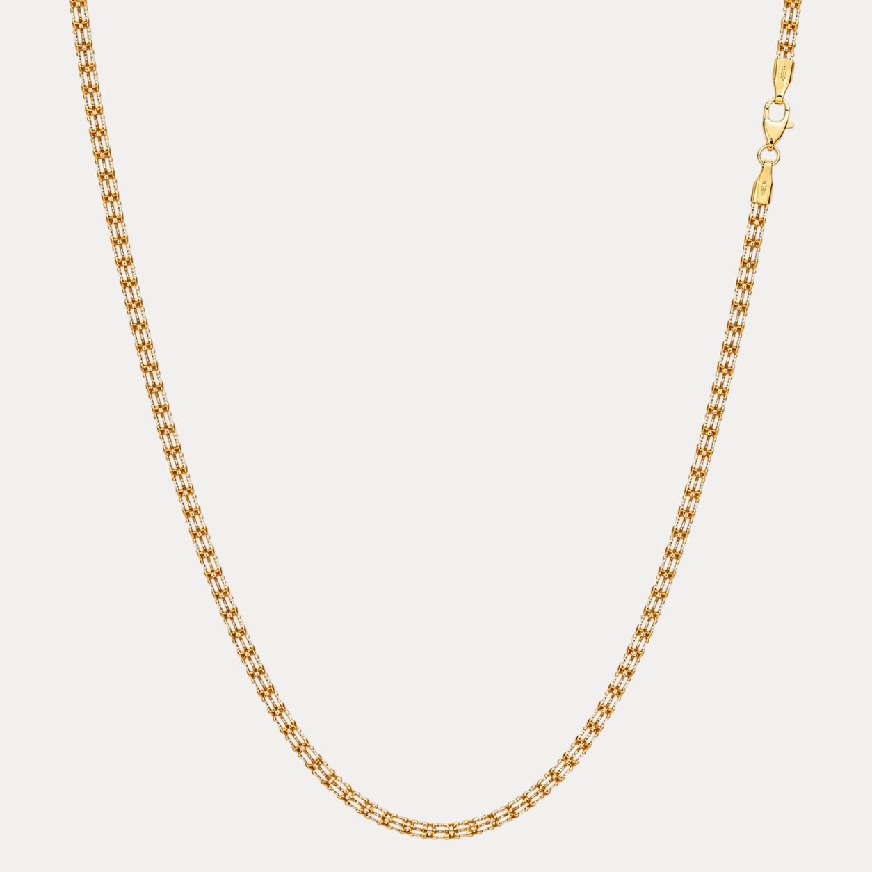 925 Sterling Silver 4-Link Ice Chain Necklace