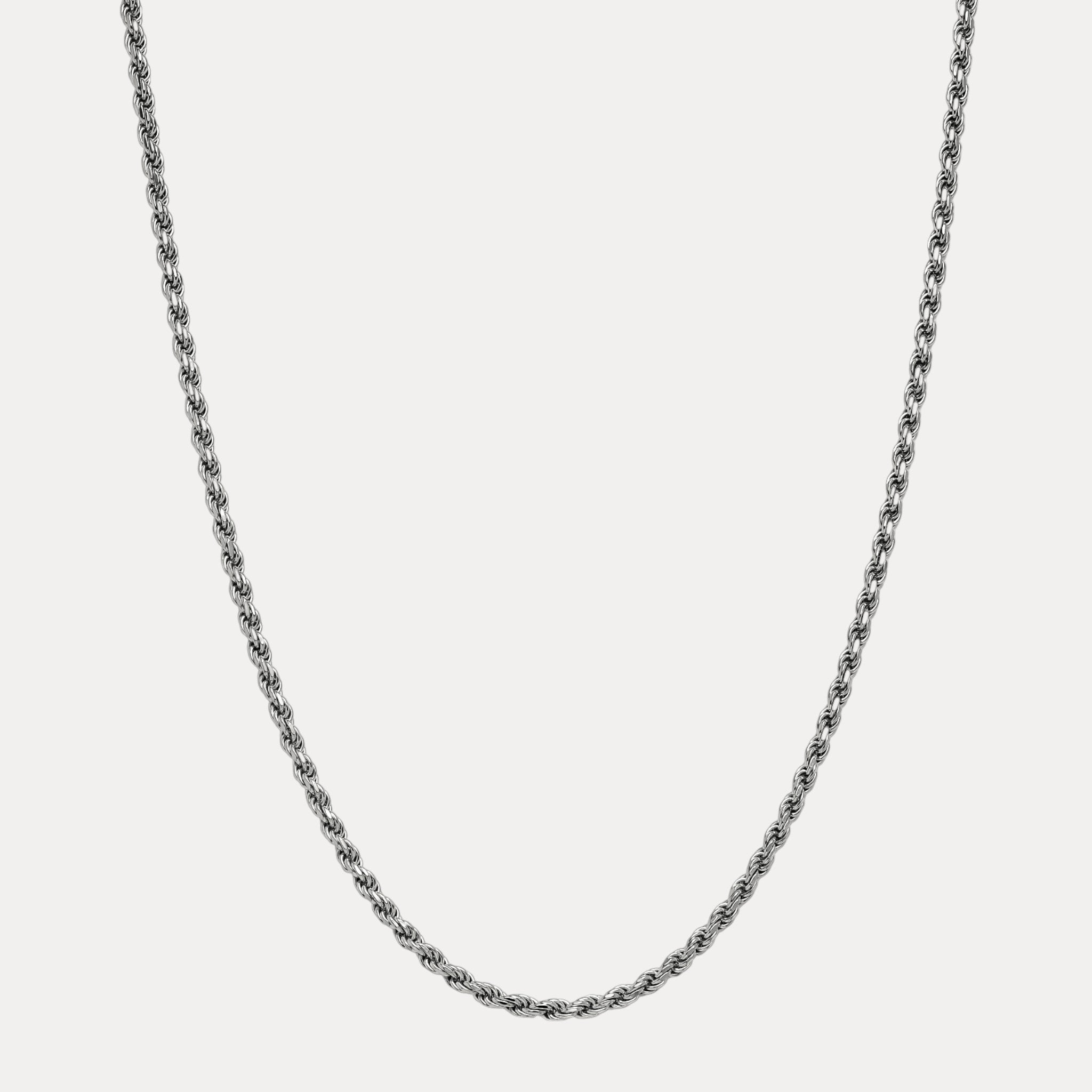 6mm Diamond Cut Rope Chain Necklace 925 Sterling Silver – ITALIA