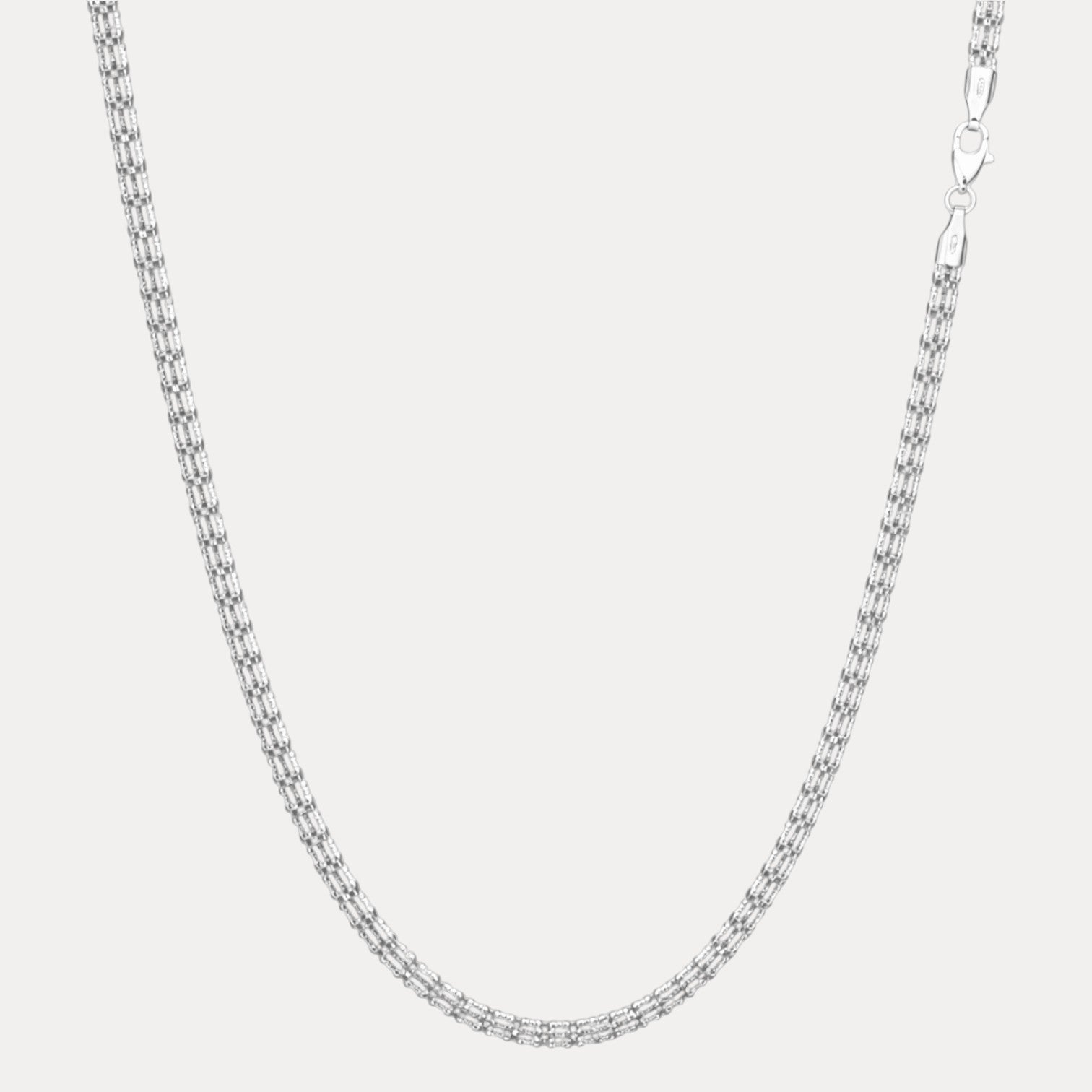 925 Sterling Silver 5-Link Ice Chain Necklace