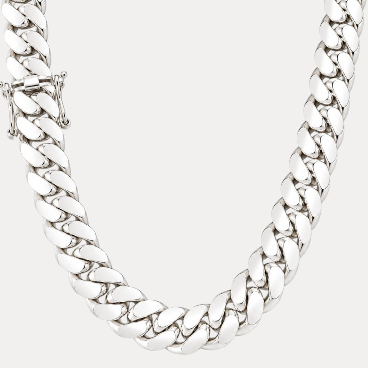 999 Fine Silver 28mm Miami Cuban Chain Necklace