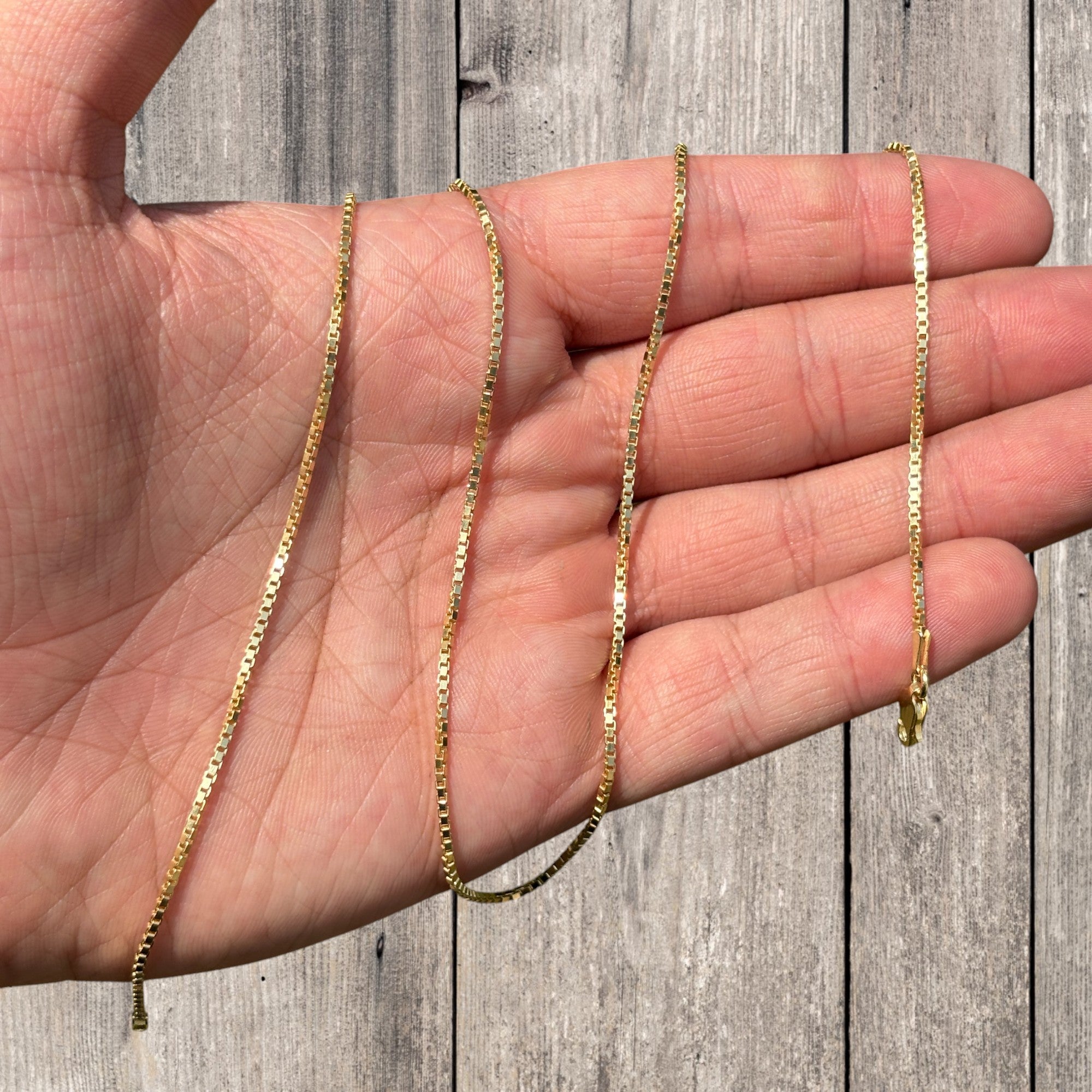 925 Sterling Silver 1.5mm Box Chain Necklace