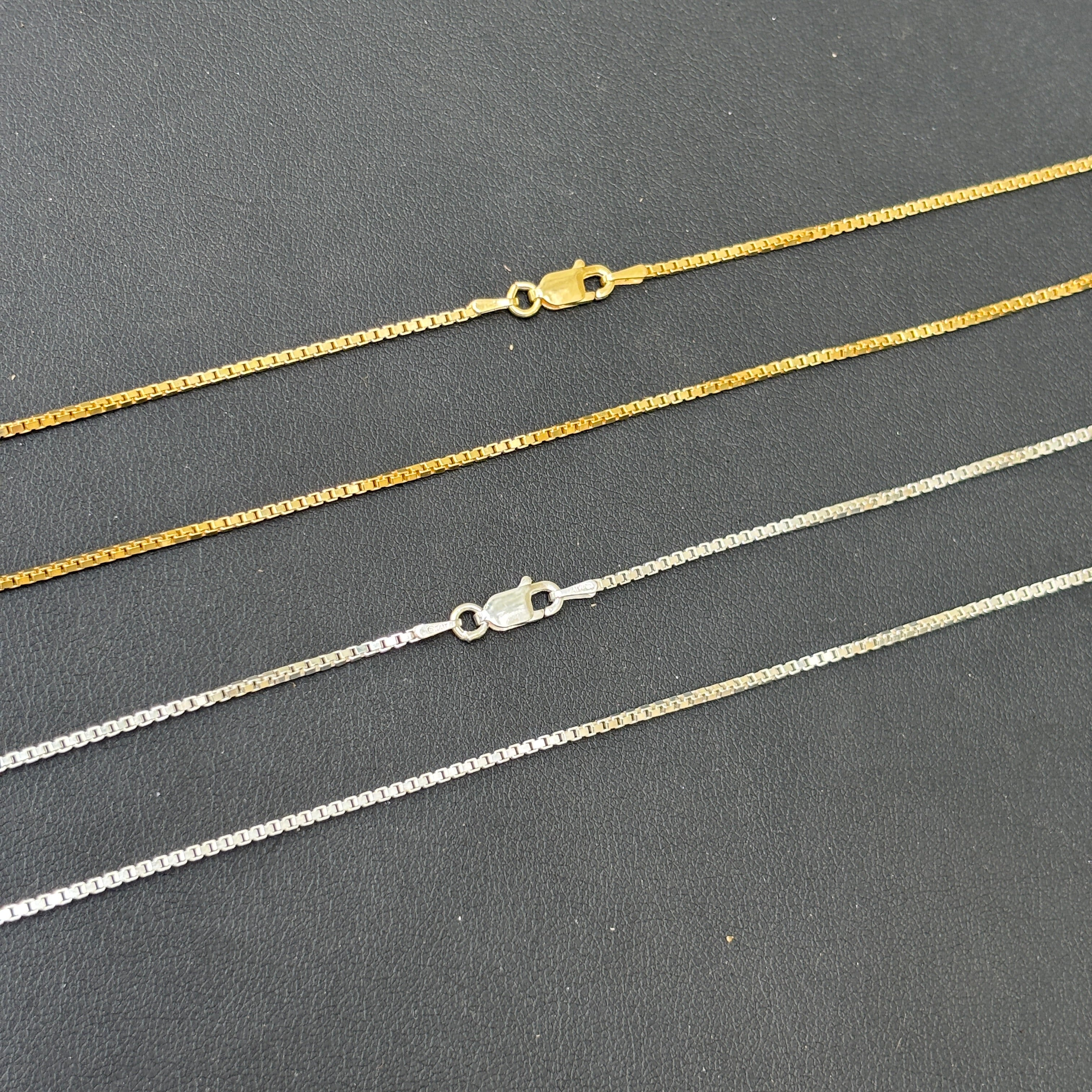 925 Sterling Silver 1.5mm Box Chain Necklace