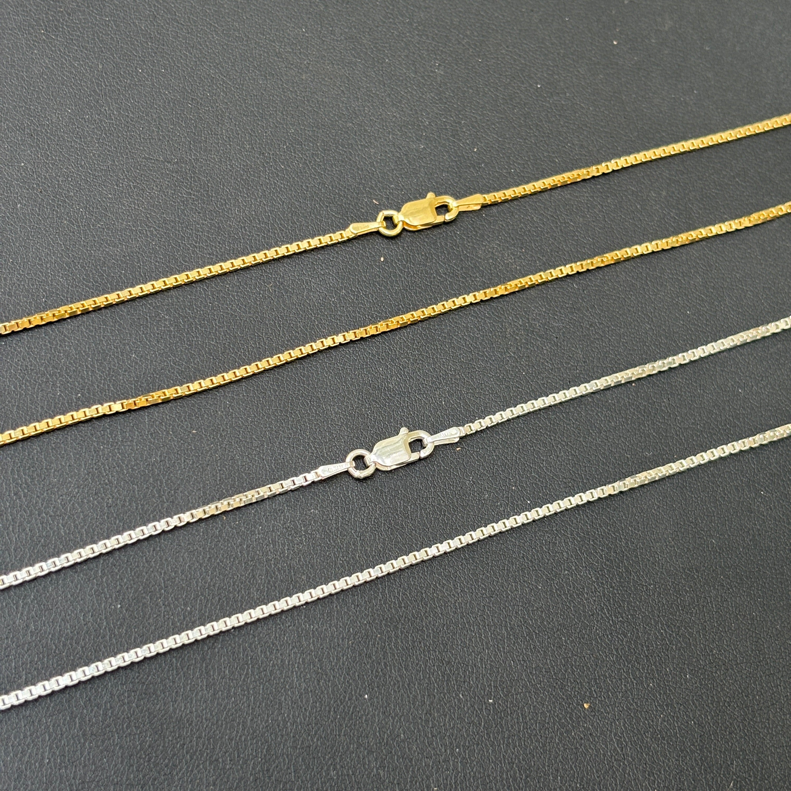 925 Sterling Silver 1.5mm Box Chain Necklace