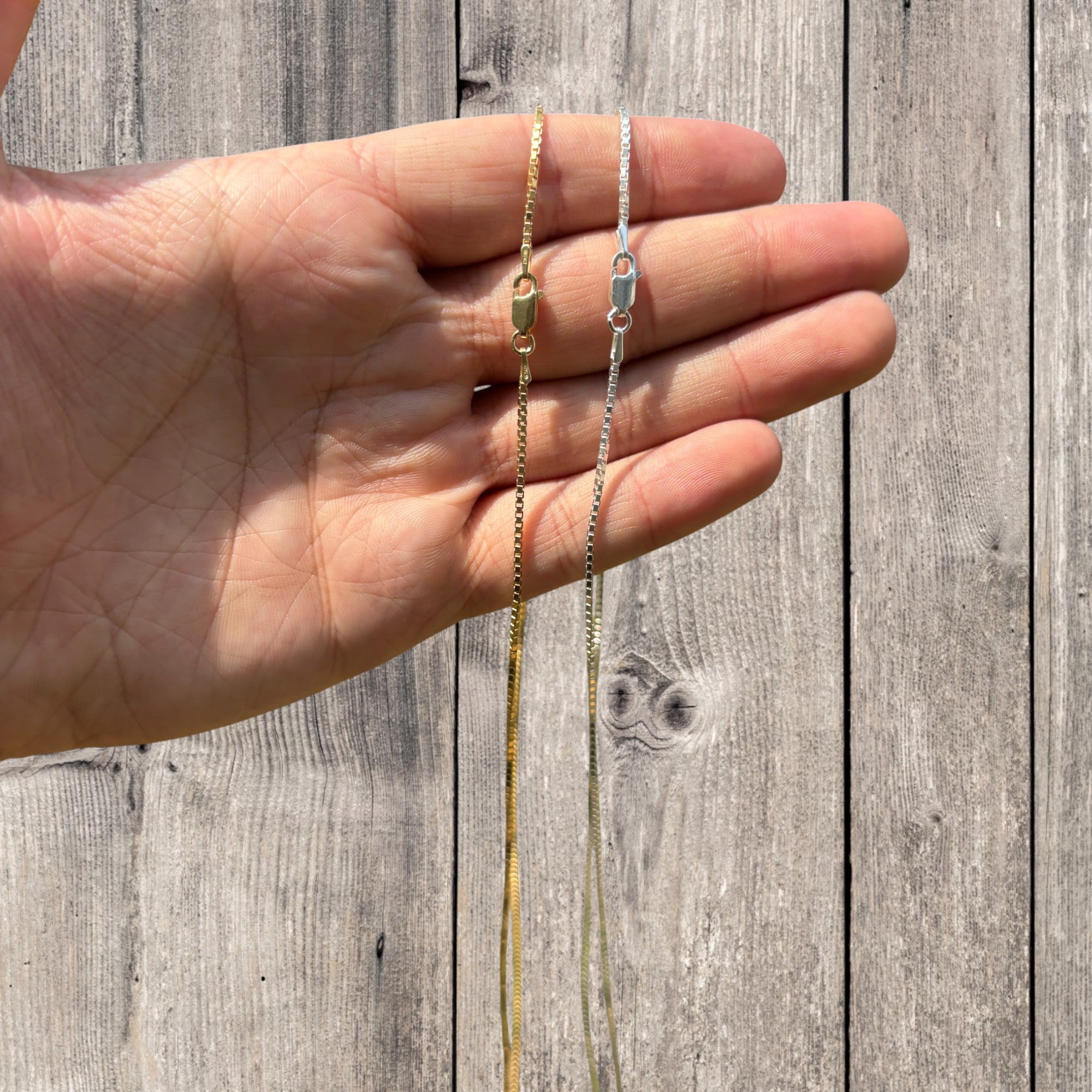 925 Sterling Silver 1.5mm Box Chain Necklace