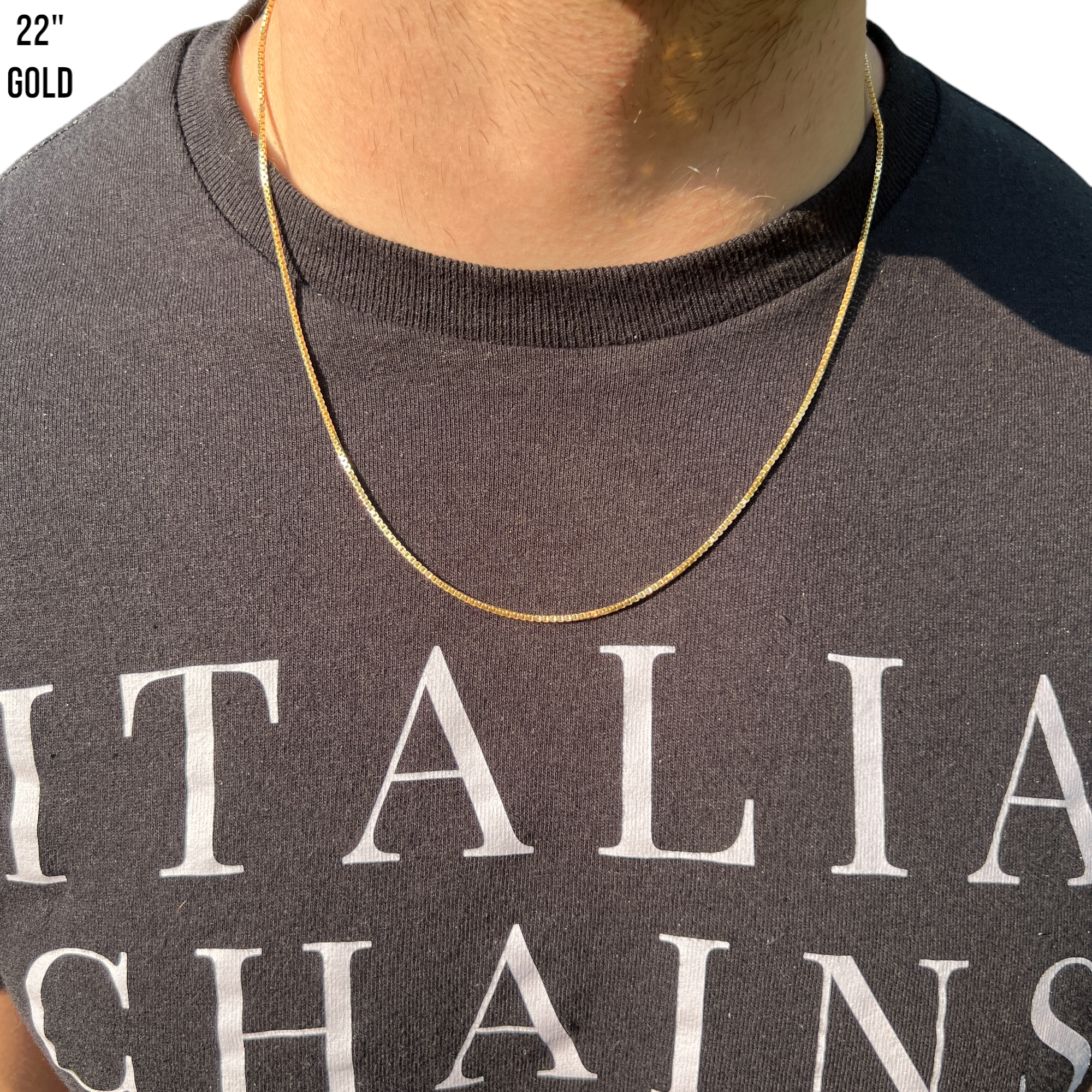 925 Sterling Silver 1.5mm Box Chain Necklace