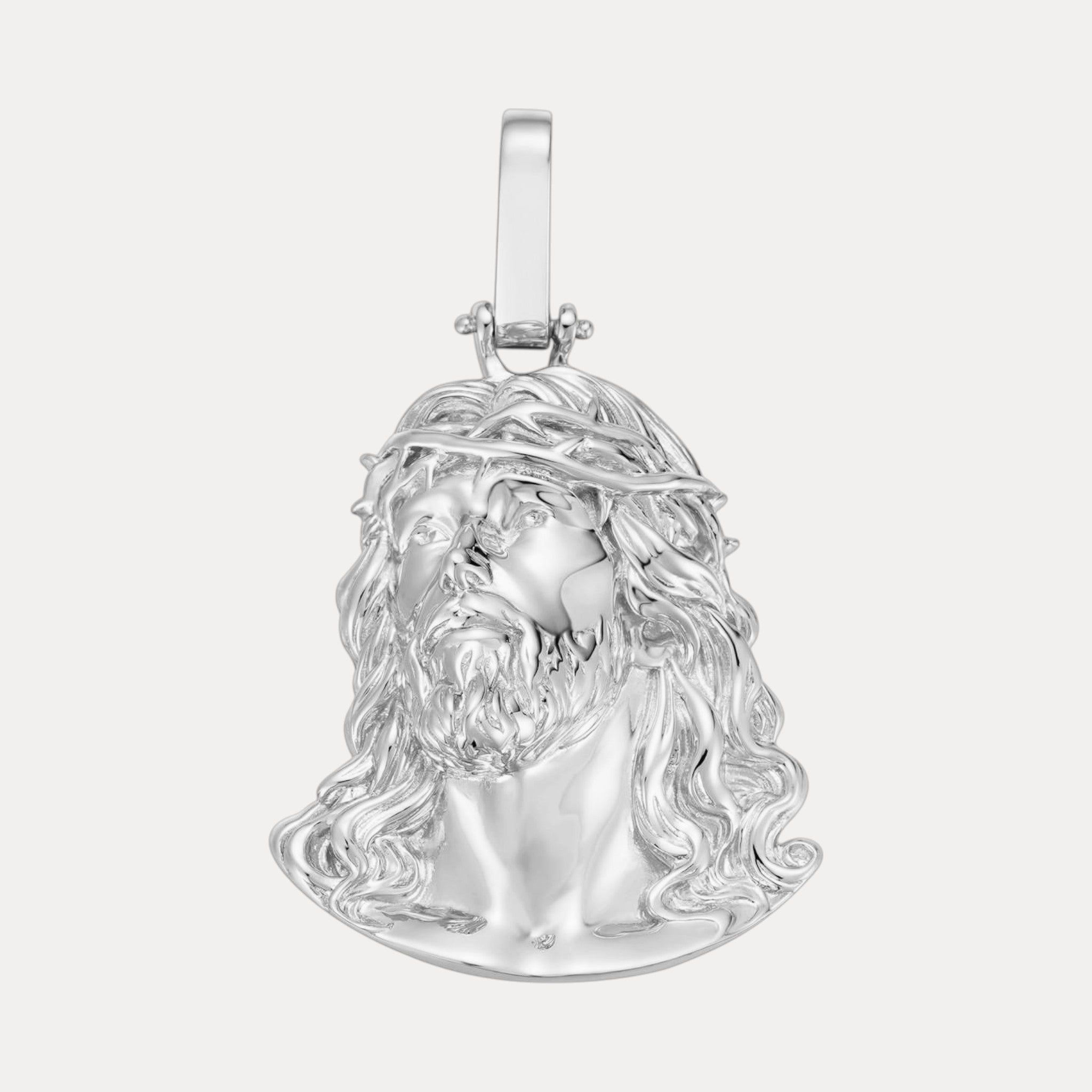 Colgante de la Pasión de Cristo Jesús en plata de ley 925 (tamaño mediano)