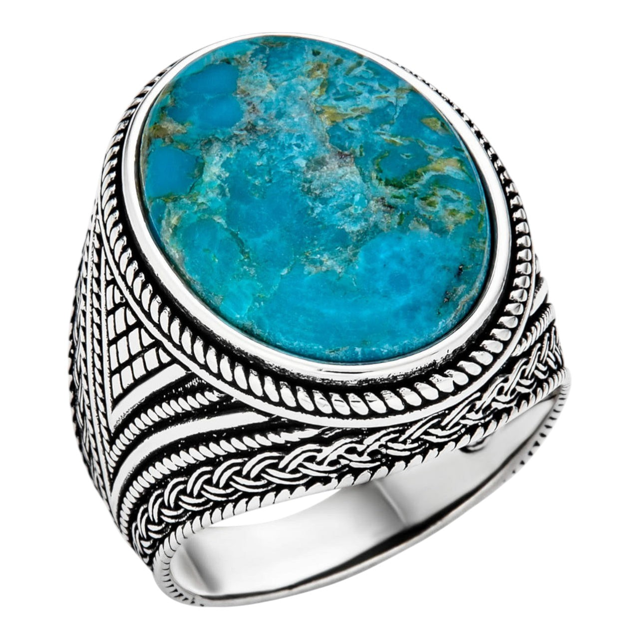 925 Sterling Silver Navajo Pride Turquoise Ring
