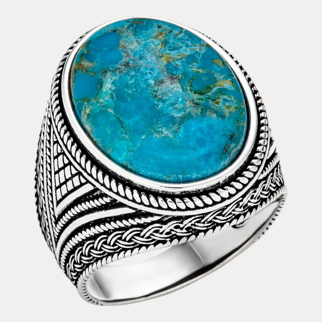 925 Sterling Silver Navajo Pride Turquoise Ring