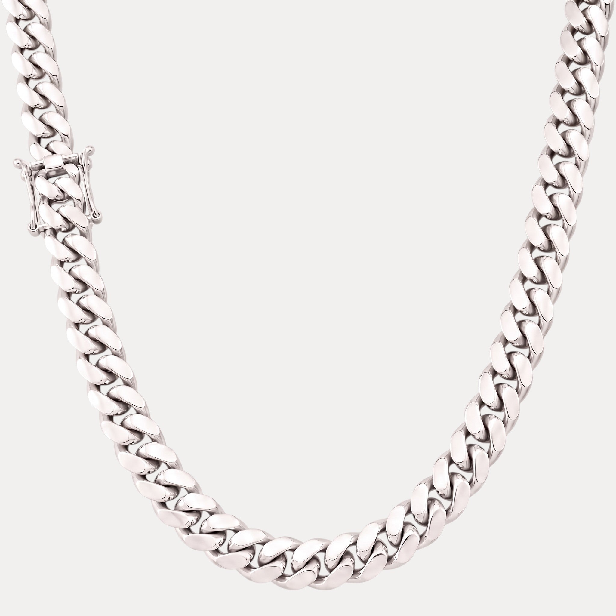 20mm Miami Cuban Chain Necklace - Real Solid 999 Fine Silver HANDMADE IN ITALY