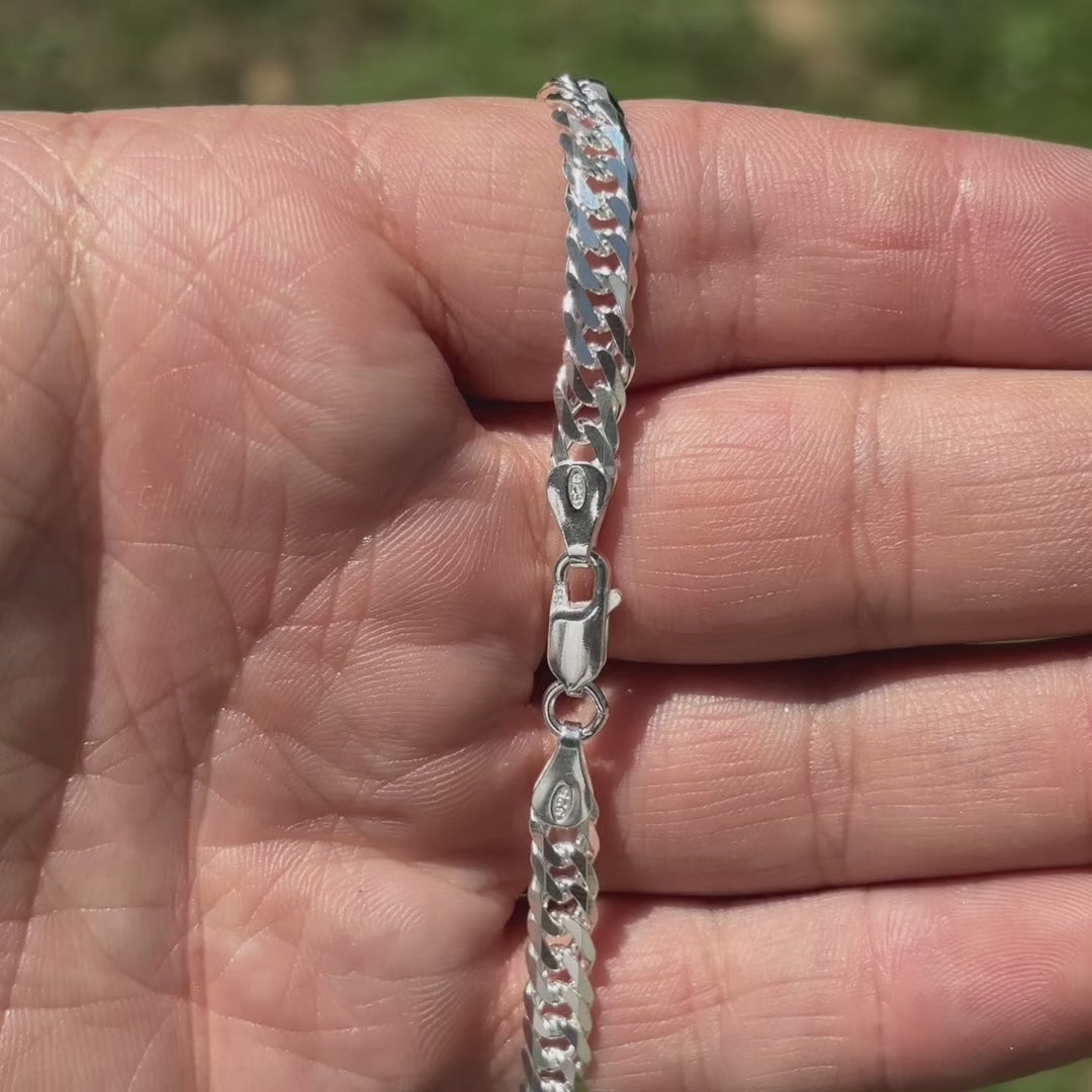 Collar de cadena doble de 6 mm en plata de ley 925