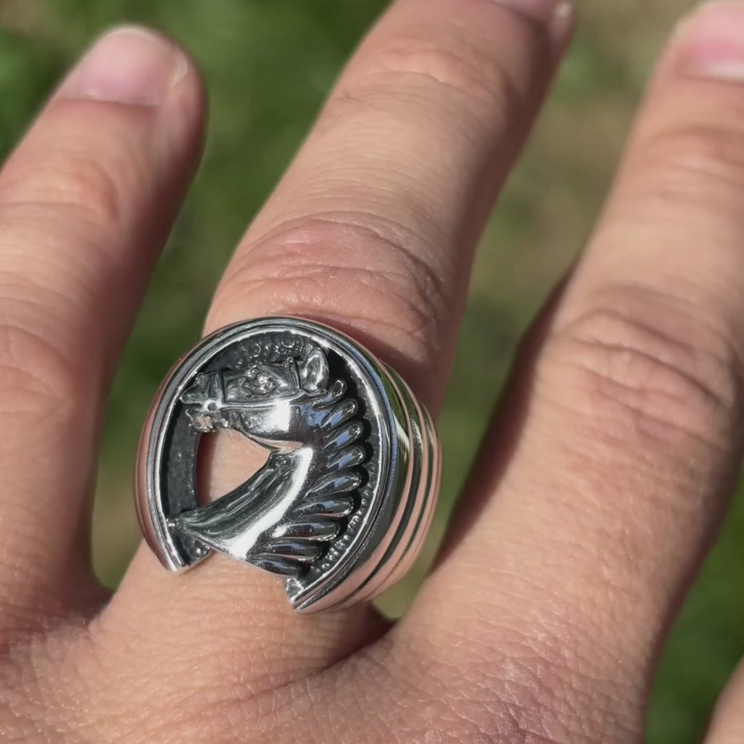 925 Sterling Silver Horseshoe Ring