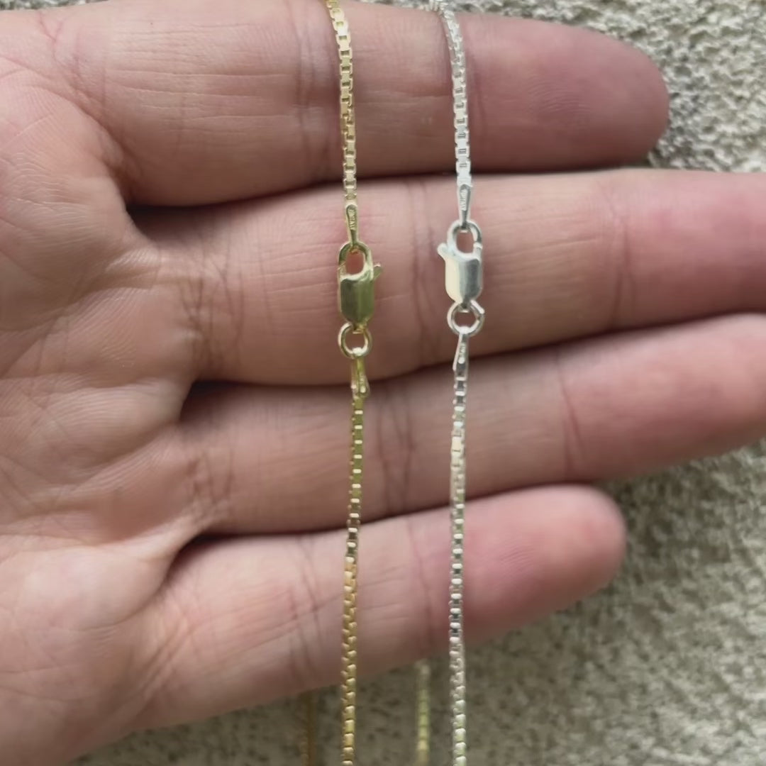925 Sterling Silver 1.5mm Box Chain Necklace