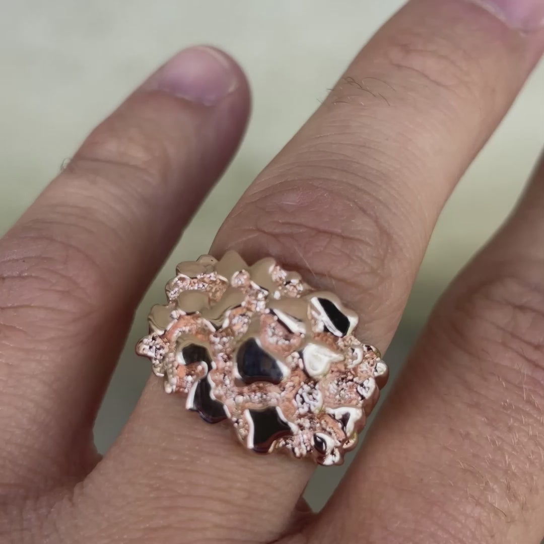 925 Sterling Silver Nugget Ring