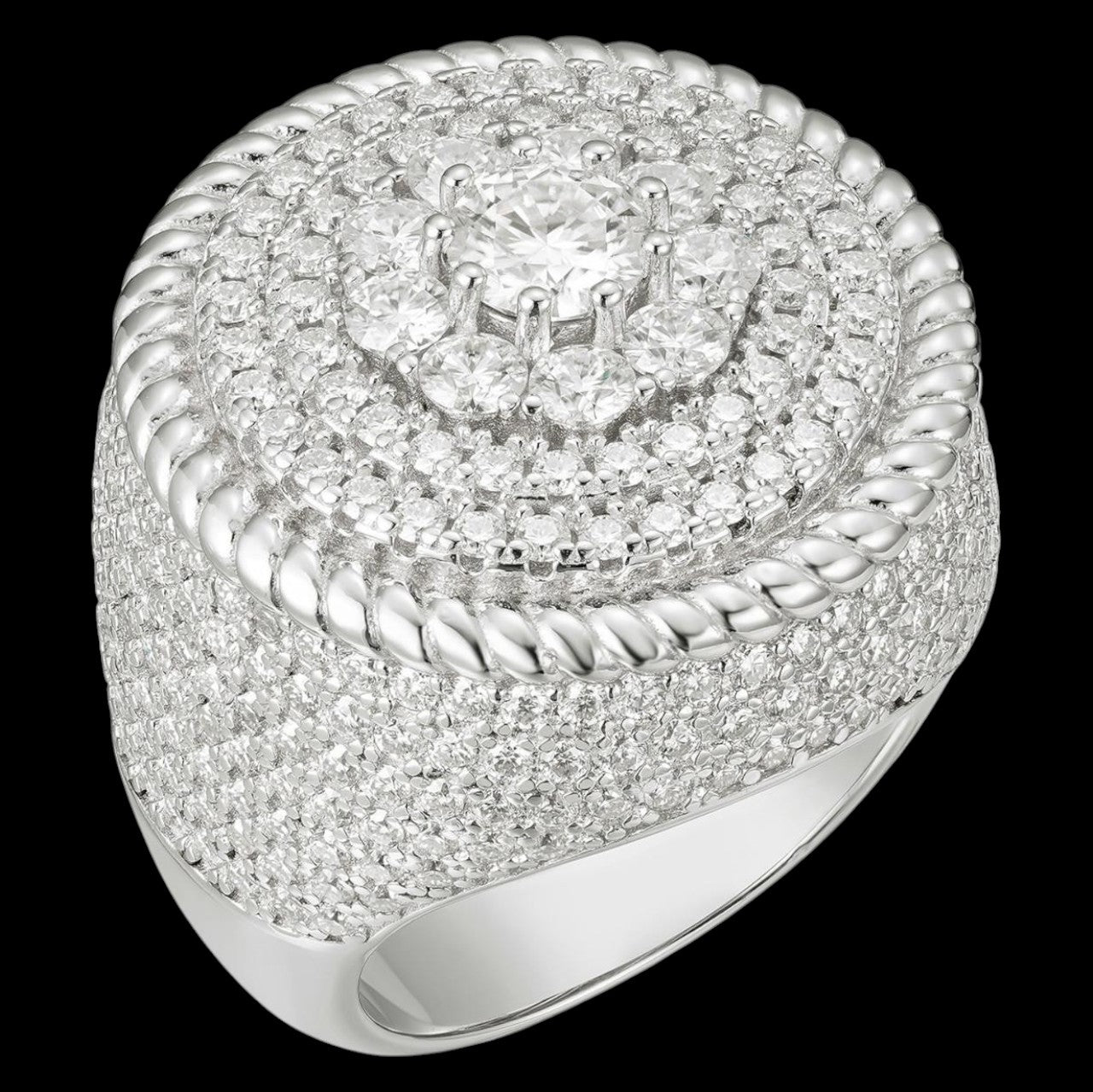 925 Sterling Silver Ring W. 7.5ct Moissanite