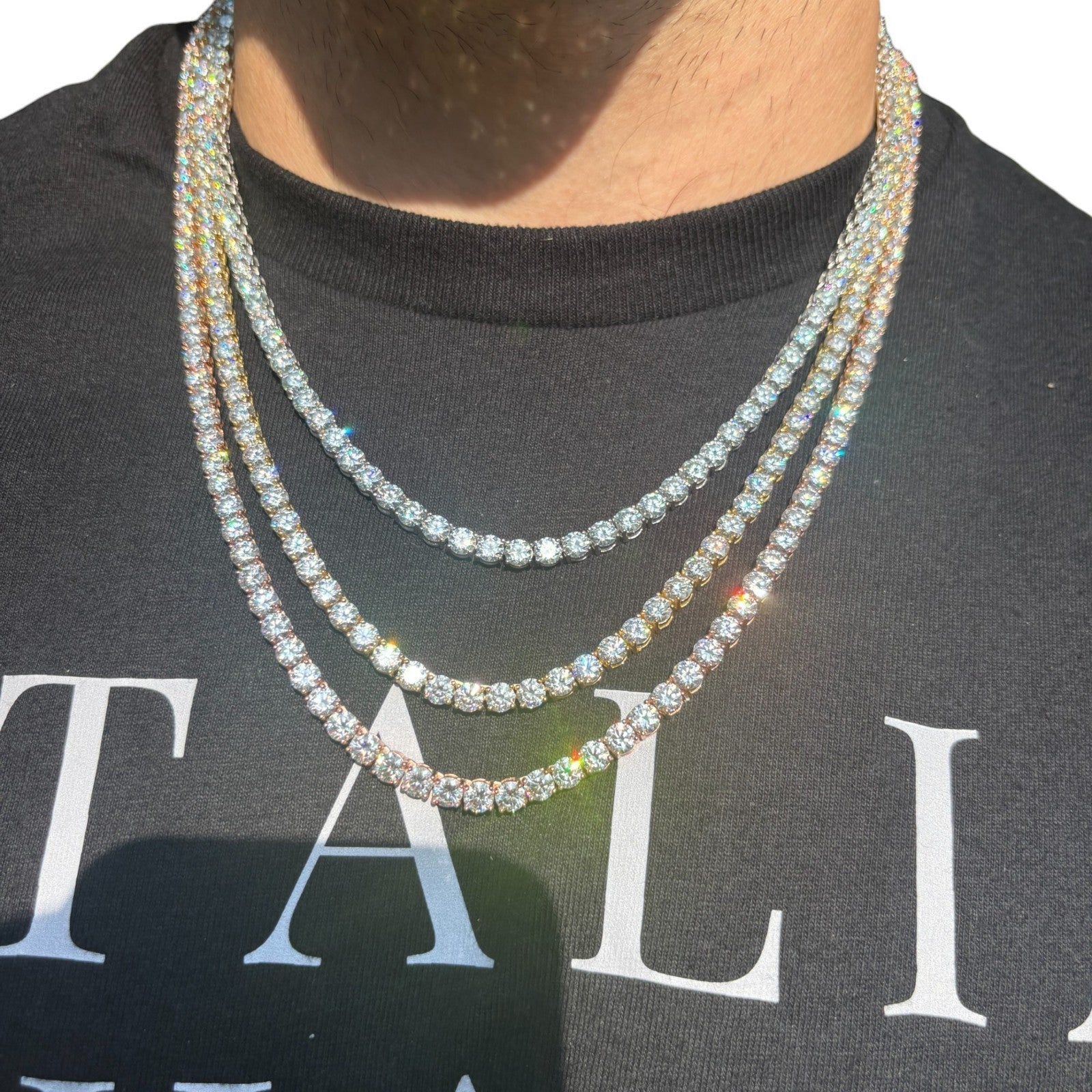 4mm vs 5mm Tennis Chain – Moissanite Tennis Chain Comparison & Shine ...