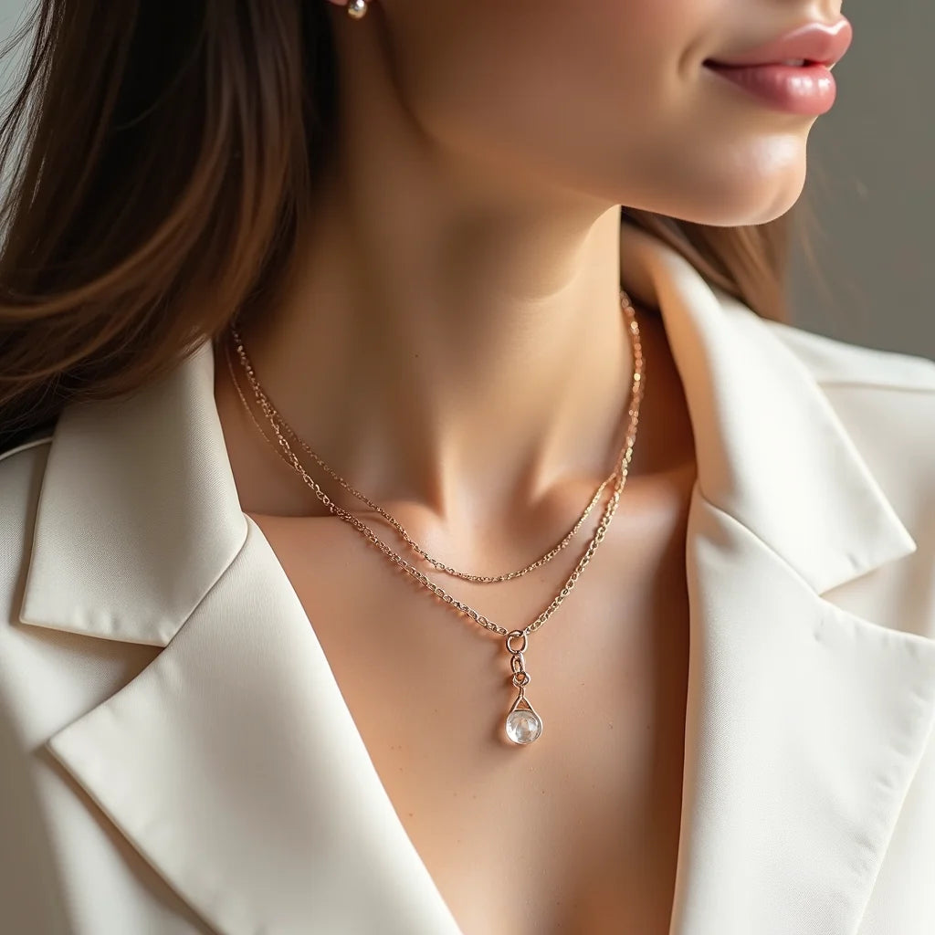14k Rose Gold Vermeil Chain Necklace - 14k rose gold vermeil chain necklace styling ideas
