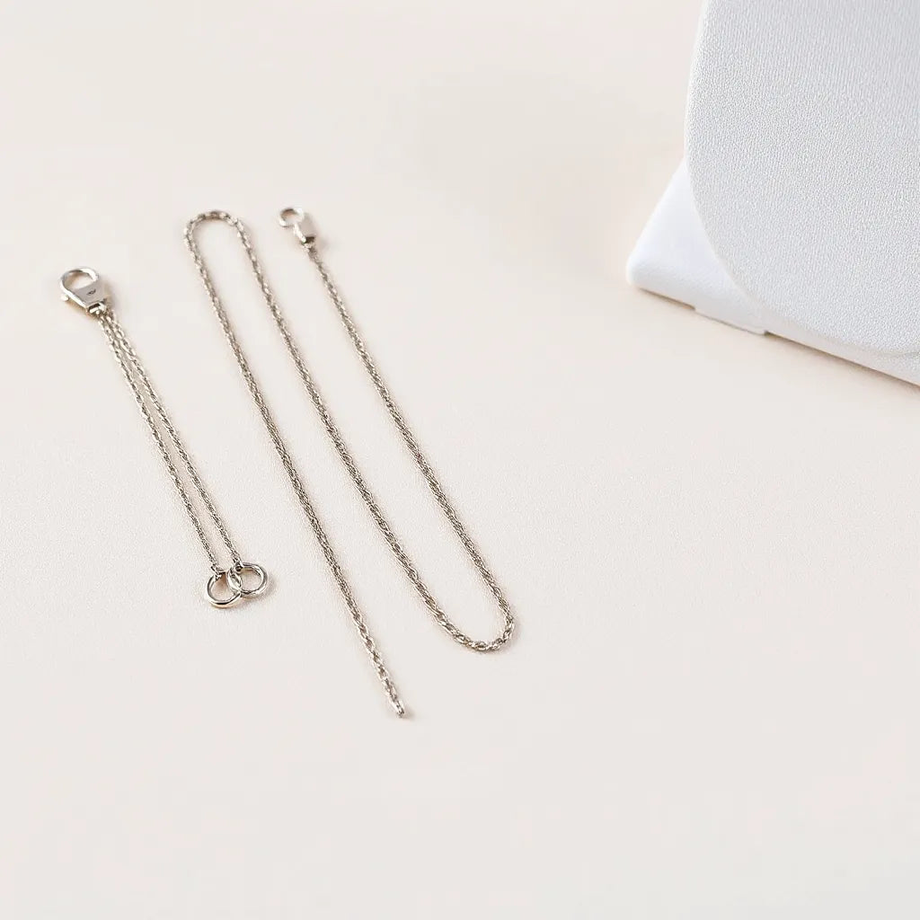 Assorted 925 sterling silver chains with visible clasps arranged on a neutral studio background