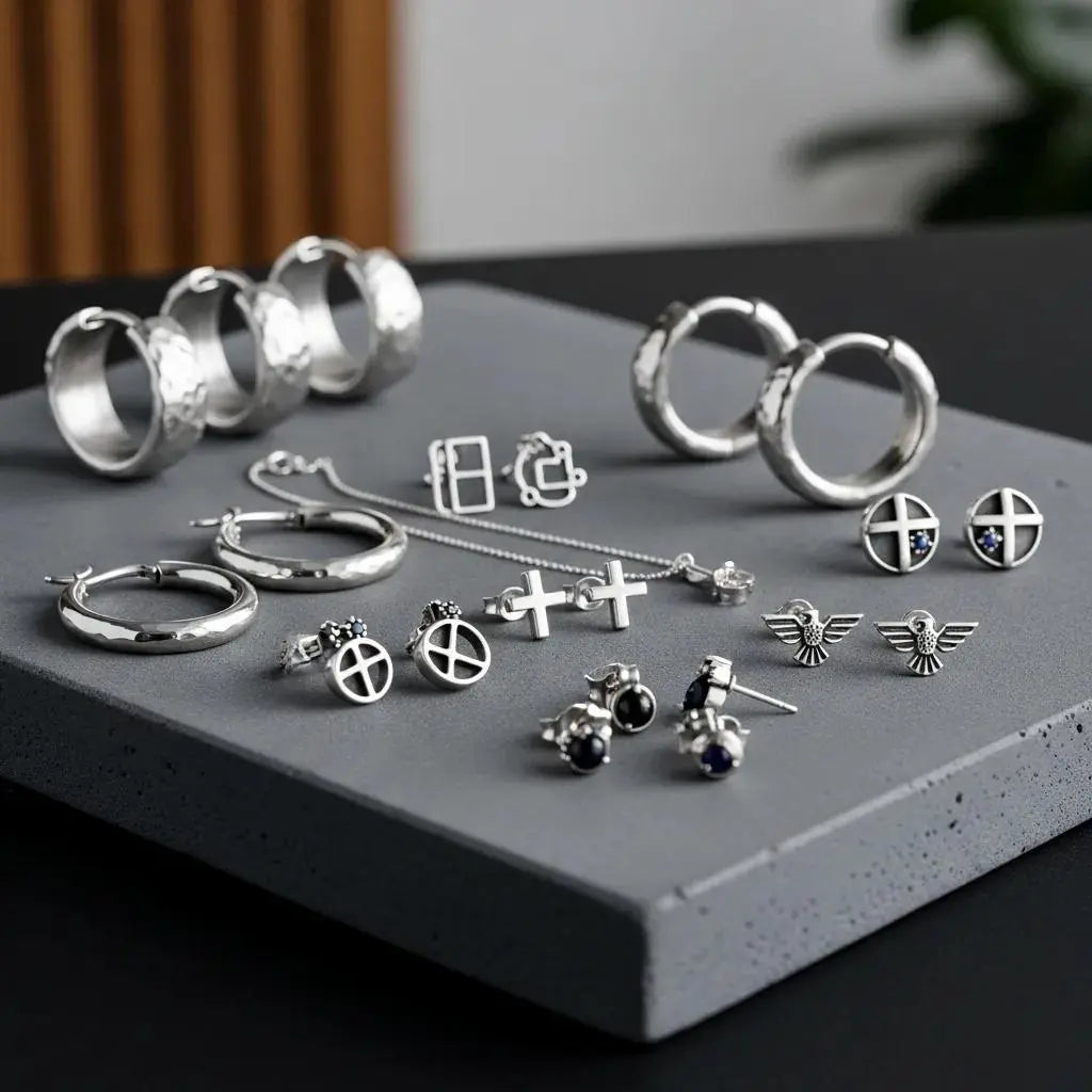 Guide To Men's Sterling Silver Earring Styles
