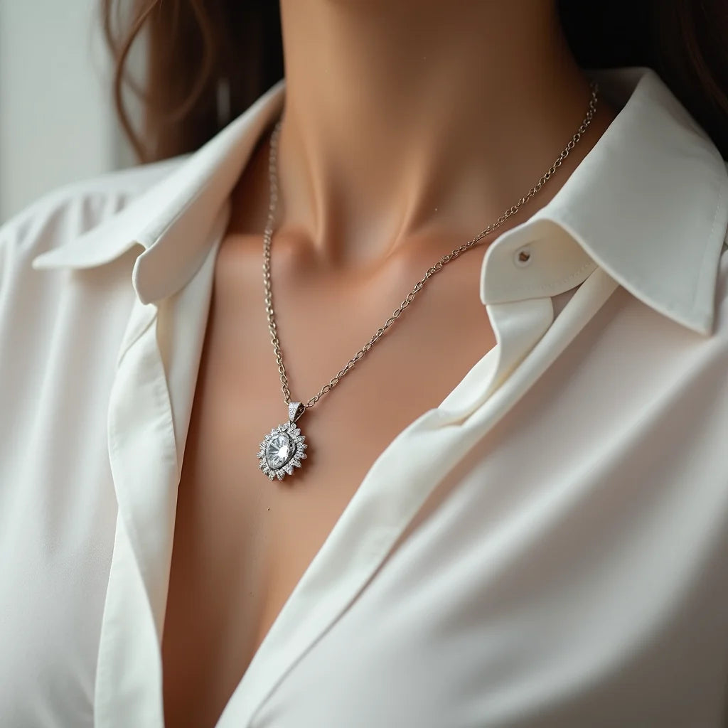 Classic Diamond Cut Necklace - Classic Diamond Cut Necklace for Everyday Elegance