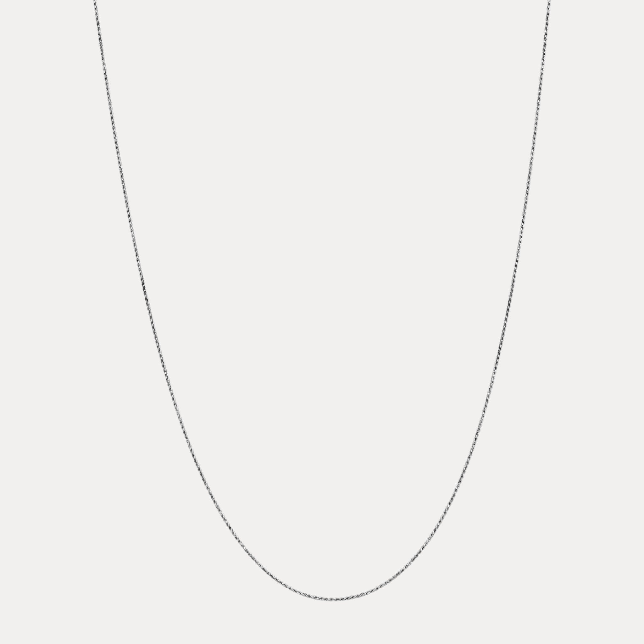 925 Sterling Silver 1.5mm Diamond Cut Rope Chain Necklace