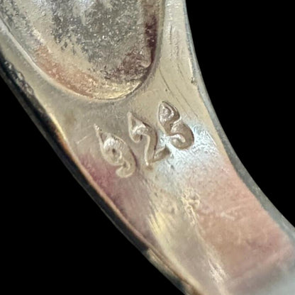 925 Sterling Silver 18ct NATURAL Red Ruby Oval Stone Ring