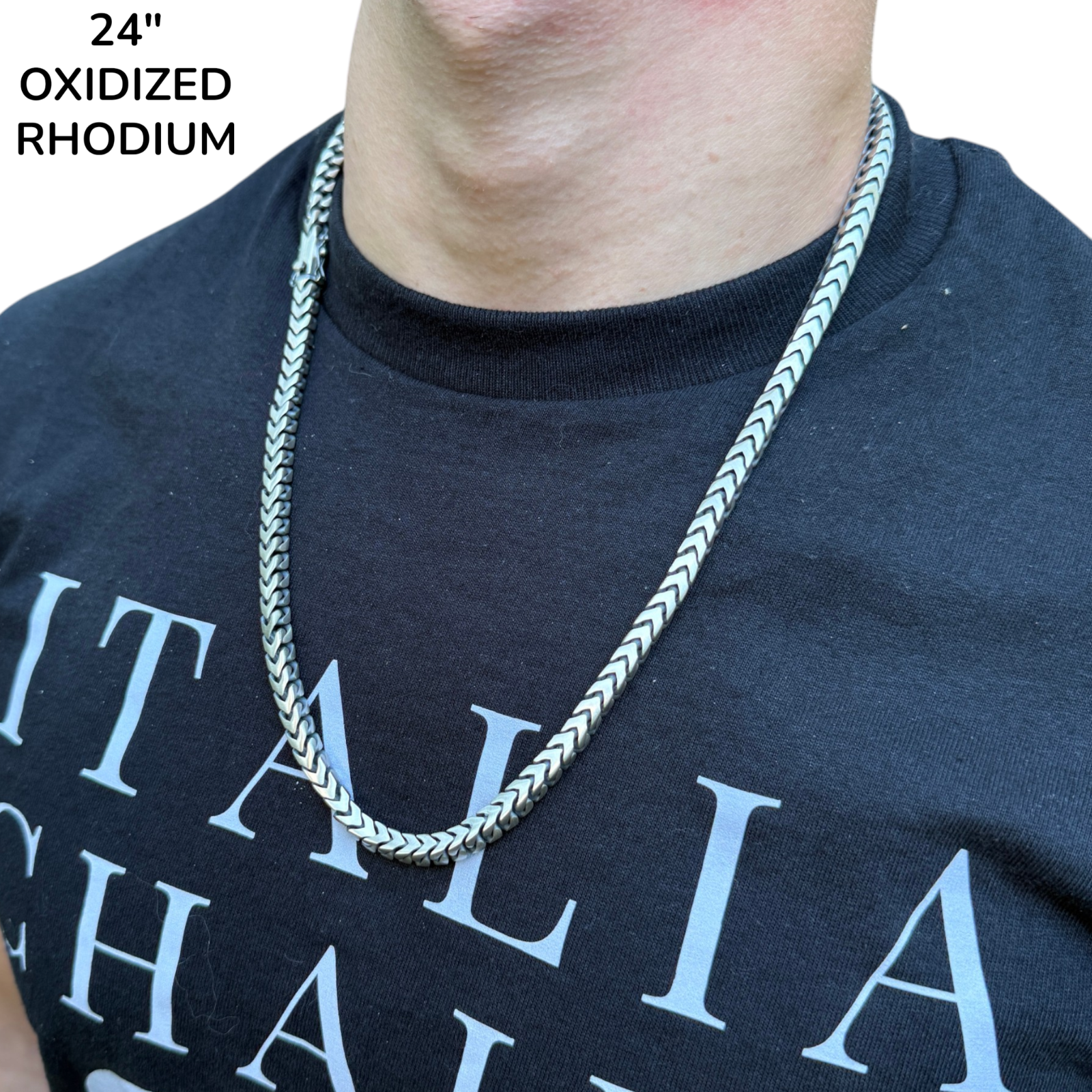 925 Sterling Silver 6mm Box Franco Chain Necklace