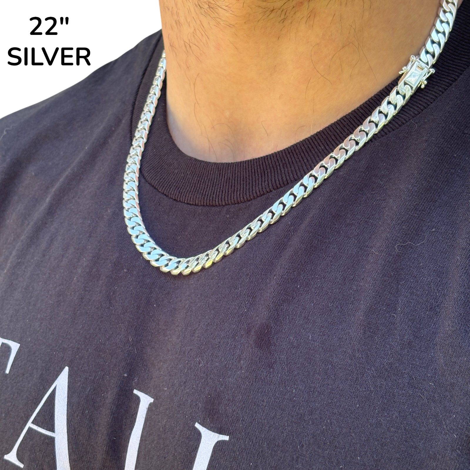 925 Sterling Silver 8mm Modern Miami Cuban Chain Necklace