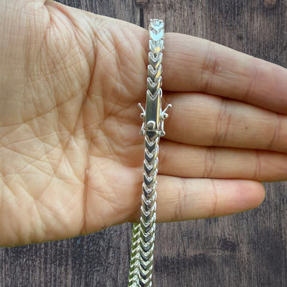 925 Sterling Silver 6mm Box Franco Chain Necklace