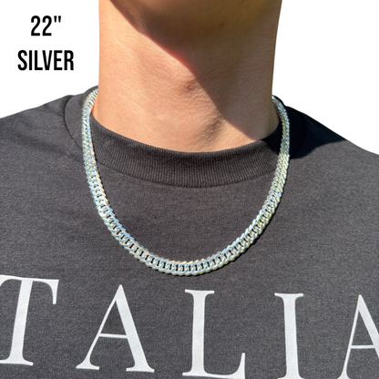 Collar de cadena doble de 6 mm en plata de ley 925 