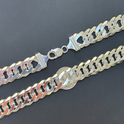Collar de cadena doble de 16 mm en plata de ley 925