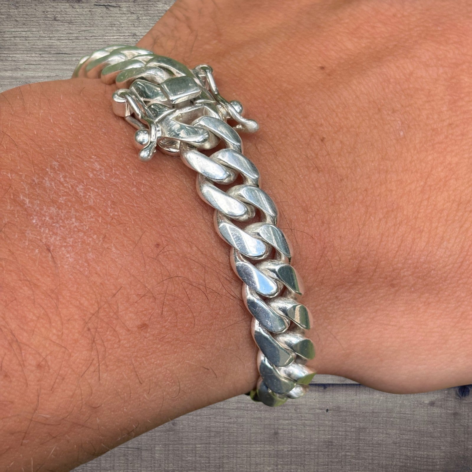 999 Fine Silver 10mm Miami Cuban Bracelet