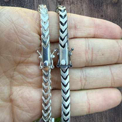 925 Sterling Silver 6mm Box Franco Chain Necklace