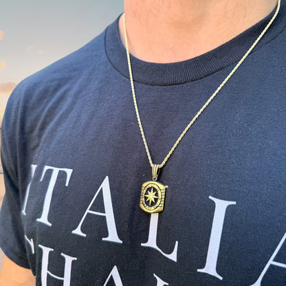 925 Sterling Silver Compass Pendant