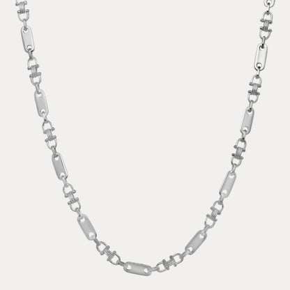 925 Sterling Silver 7.5mm Ferragamo Mariner Chain Necklace