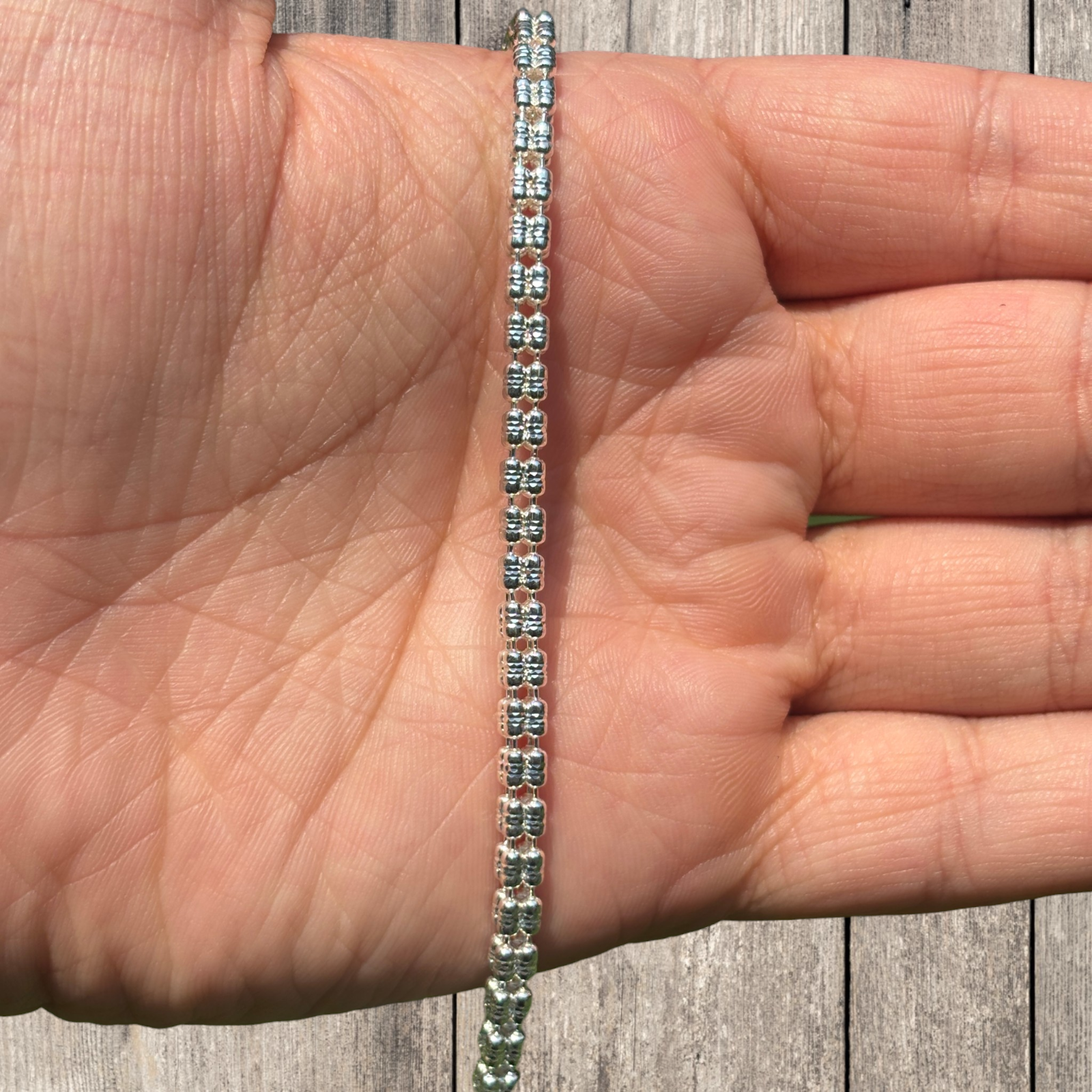 925 Sterling Silver 4-Link Ice Chain Necklace