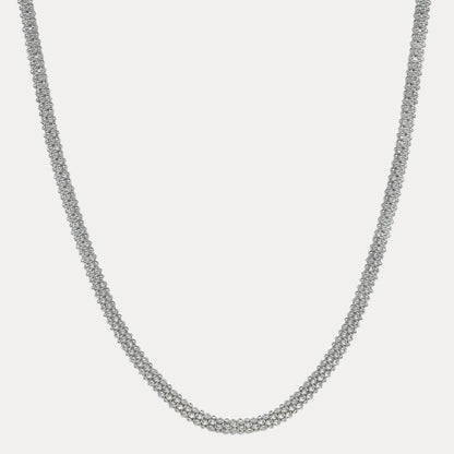 Collier à maillons Popcorn Ice en argent sterling 925 de 6 mm