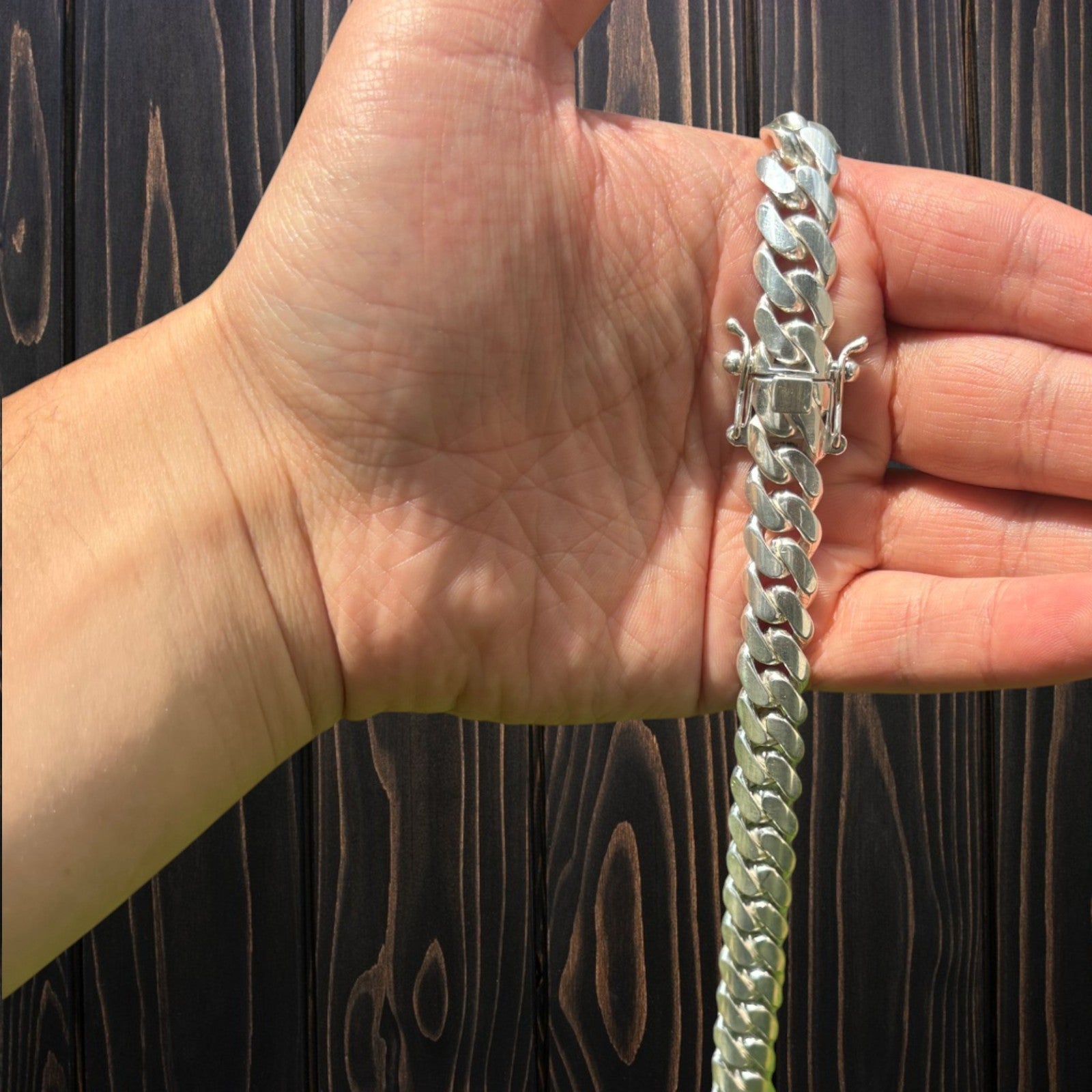 999 Fine Silver 12mm Miami Cuban Chain Necklace