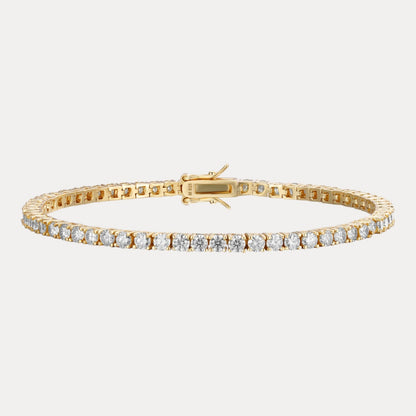 925 Sterling Silver 3mm Tennis Bracelet - CZ Or Moissanite