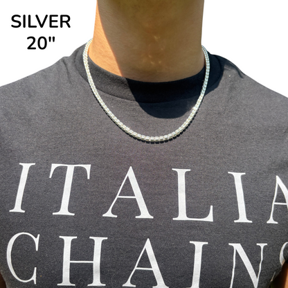 925 Sterling Silver 4-Link Ice Chain Necklace