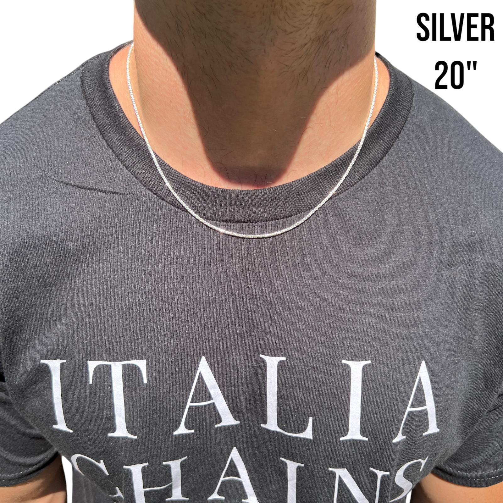925 Sterling Silver 2mm Popcorn Ice Link Chain Necklace