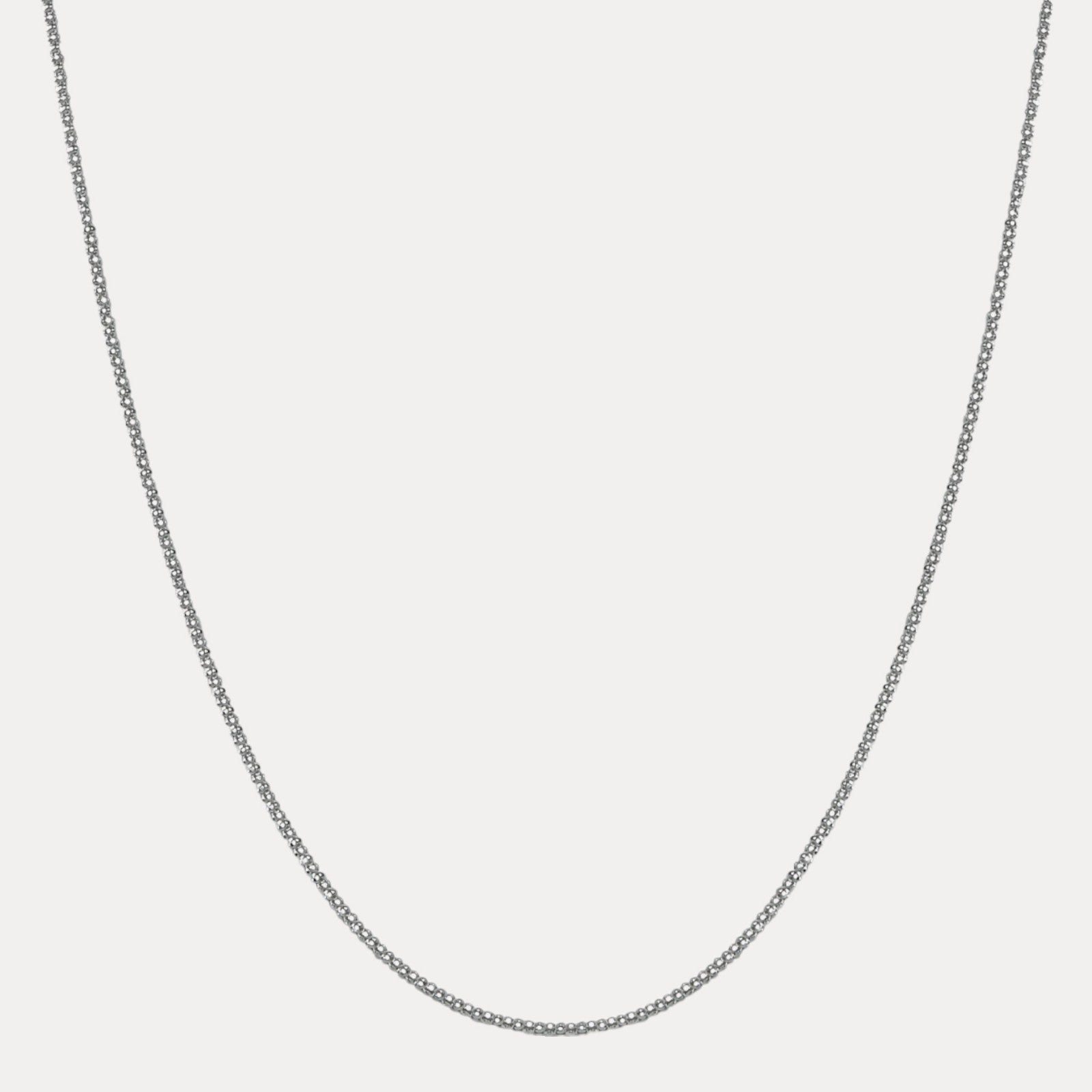 925 Sterling Silver 2mm Popcorn Ice Link Chain Necklace – ITALIA Chains