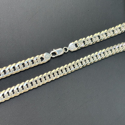 Collar de cadena doble de 10 mm en plata de ley 925