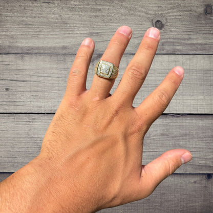 925 Sterling Silver Moissanite Square Ring
