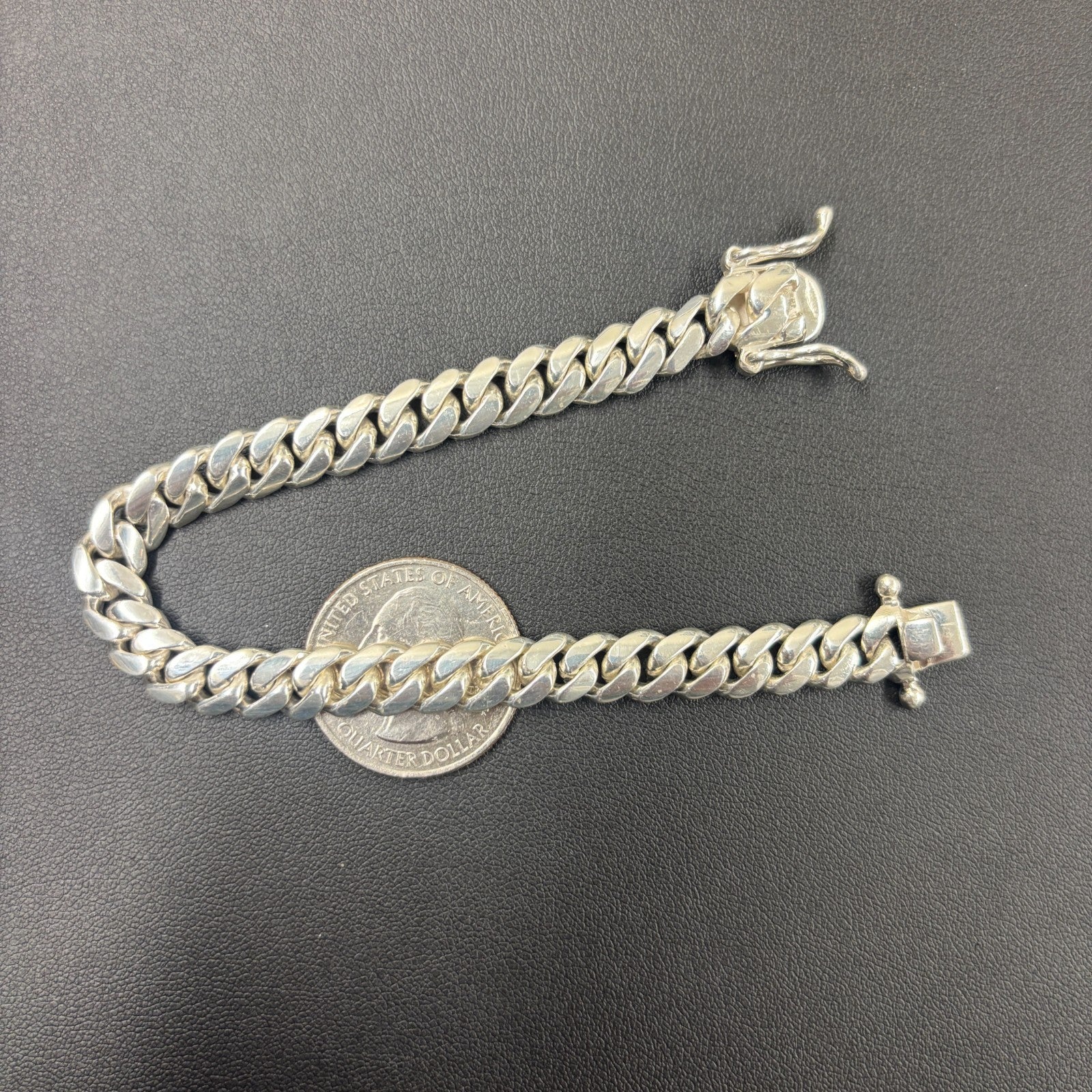 999 Fine Silver 8mm Miami Cuban Bracelet