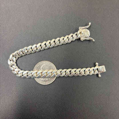 999 Fine Silver 8mm Miami Cuban Bracelet