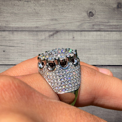 925 Sterling Silver Moissanite Royalty Ring