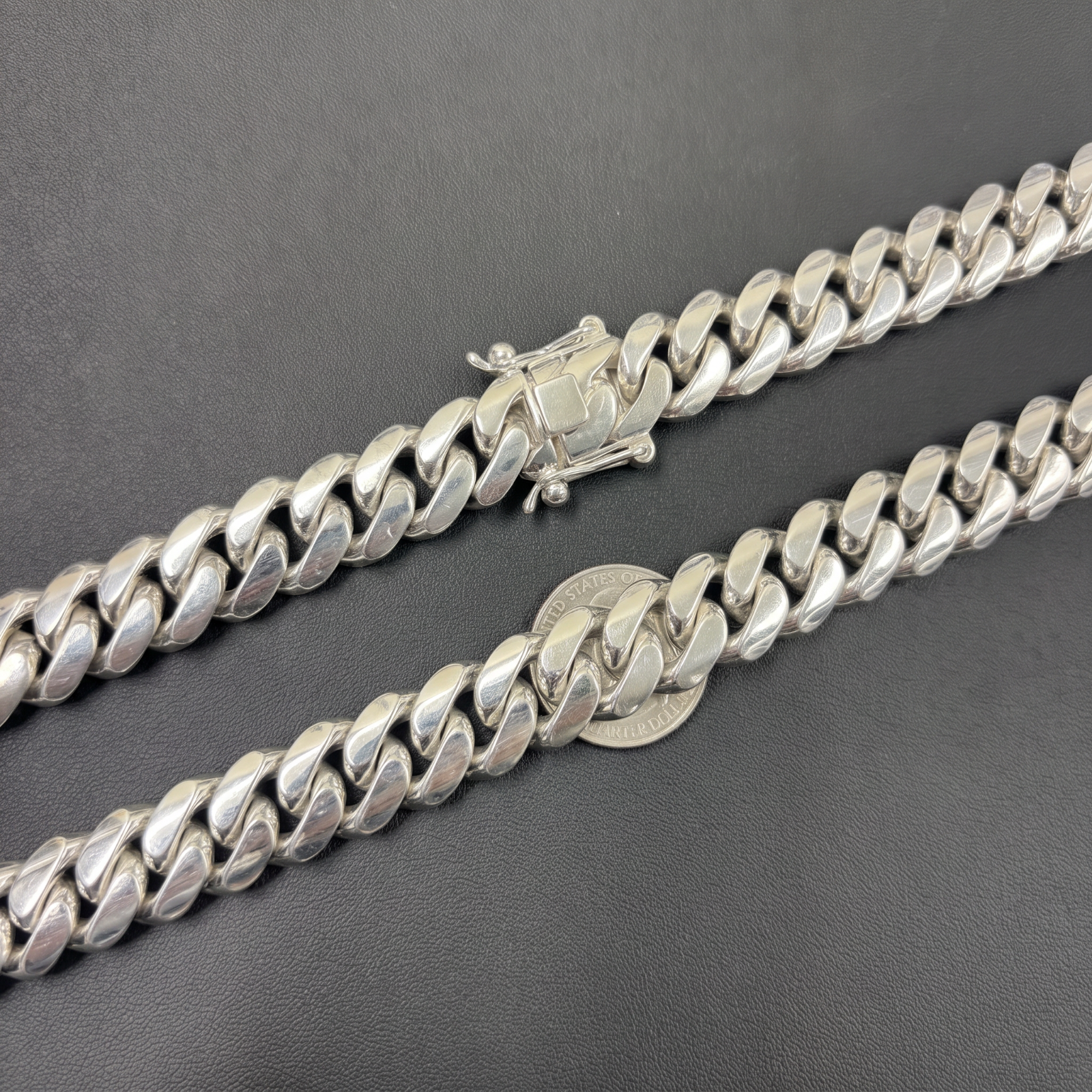 16mm Miami Cuban Chain Necklace - Real Solid 999 Fine Silver HANDMADE IN ITALY
