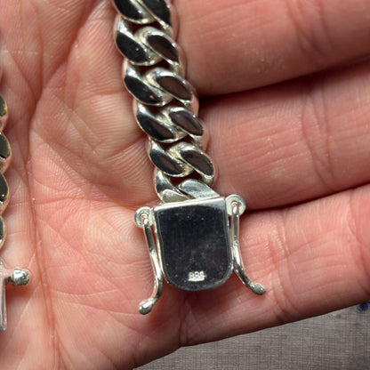 999 Fine Silver 10mm Miami Cuban Bracelet