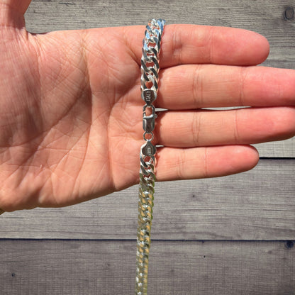 Collar de cadena doble de 10 mm en plata de ley 925
