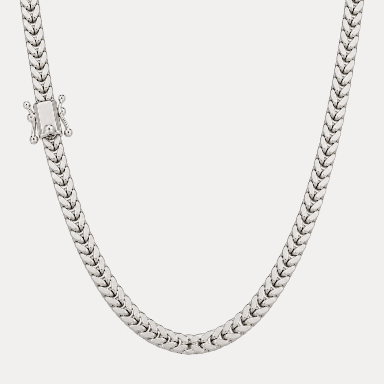 925 Sterling Silver 6mm Box Franco Chain Necklace